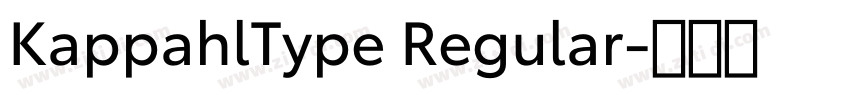 KappahlType Regular字体转换
